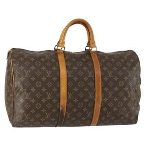 LOUIS VUITTON Monogram Keepall 50 Boston Bag M41426 LV Auth am10377